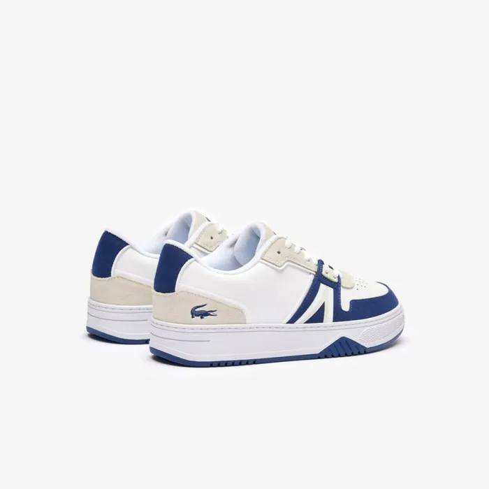 Sneakers Men Lacoste Men039s L001 Contrasted Leather Sneakers White Navy 042