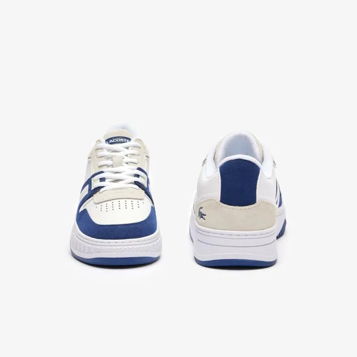 Sneakers Men Lacoste Men039s L001 Contrasted Leather Sneakers White Navy 042