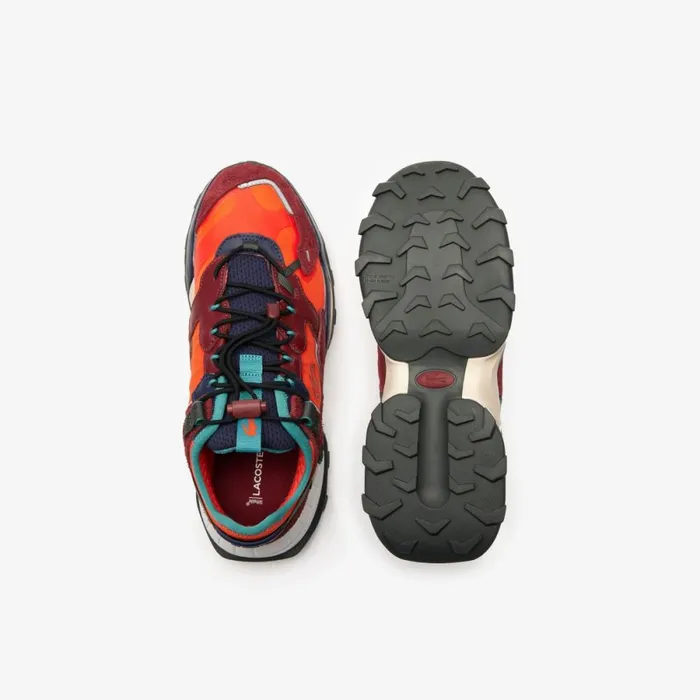 Sneakers Men Lacoste Men039s Outdoor LGuard Breaker Sneakers In Tearproof Fabric Burgundyorange Bg8