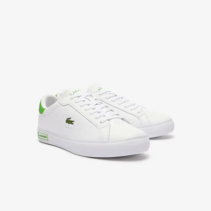 Sneakers Men Lacoste Men039s Powercourt Leather Sneakers Whitegreen 082