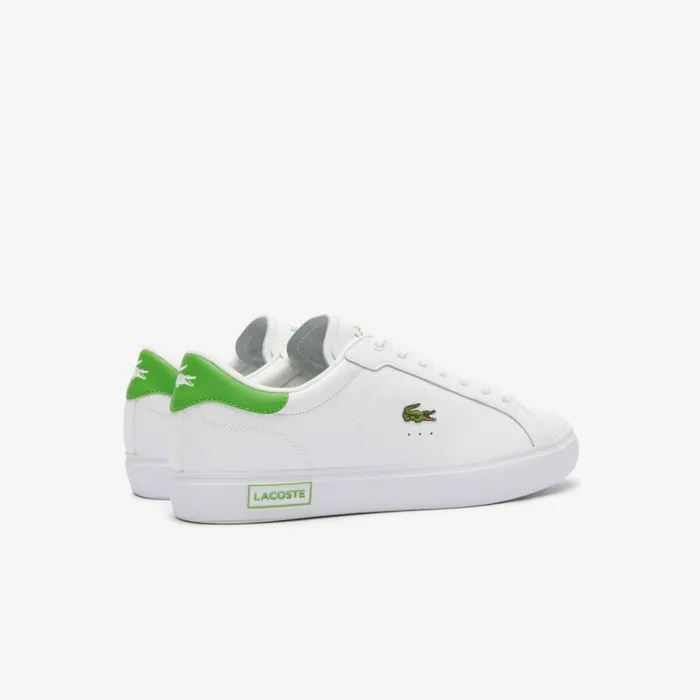 Sneakers Men Lacoste Men039s Powercourt Leather Sneakers Whitegreen 082