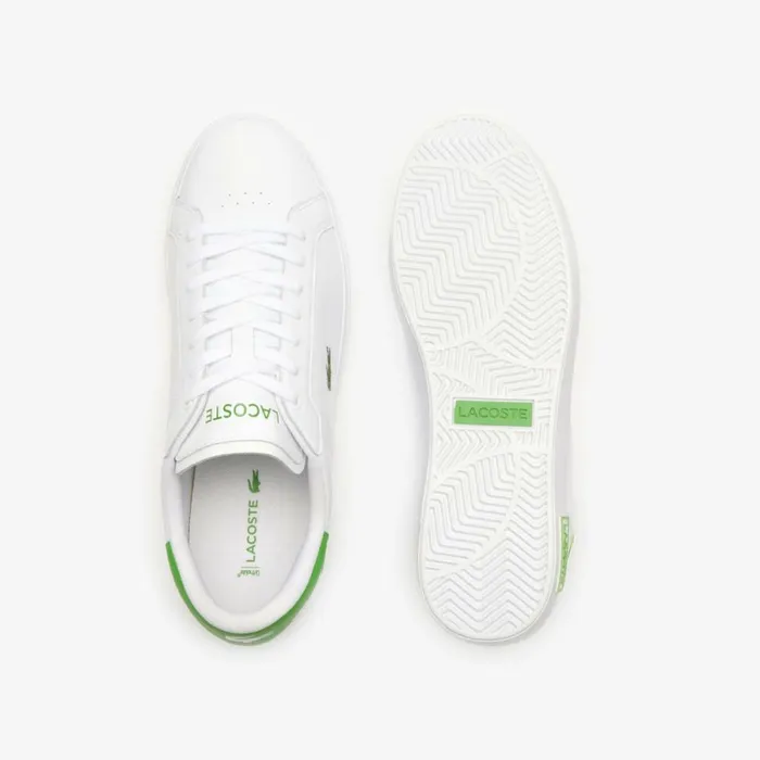 Sneakers Men Lacoste Men039s Powercourt Leather Sneakers Whitegreen 082
