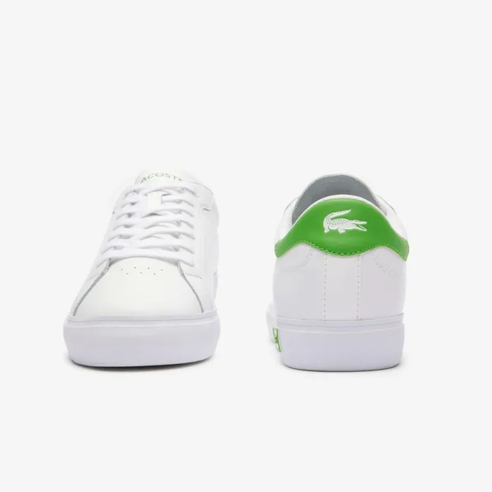Sneakers Men Lacoste Men039s Powercourt Leather Sneakers Whitegreen 082