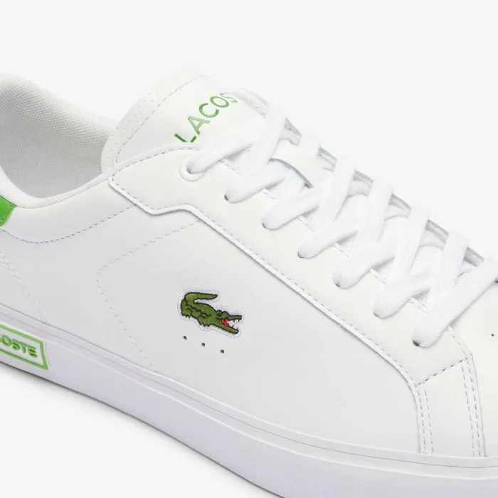 Sneakers Men Lacoste Men039s Powercourt Leather Sneakers Whitegreen 082