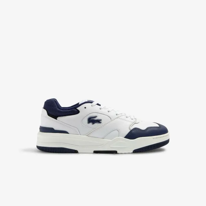 Sneakers Men Lacoste Mens Lineshot Mesh Collar Leather Sneakers White Navy 042 Sneakers Men Lacoste Mens Lineshot Mesh Collar Leather Sneakers White Navy 042