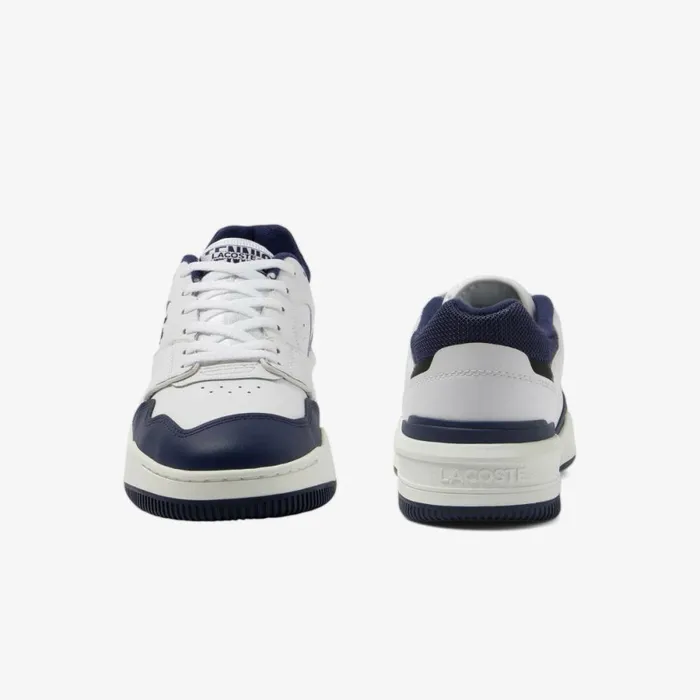 Sneakers Men Lacoste Mens Lineshot Mesh Collar Leather Sneakers White Navy 042