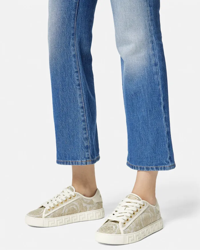 Sneakers Women Versace Barocco Greca Sneakers Beigeprint
