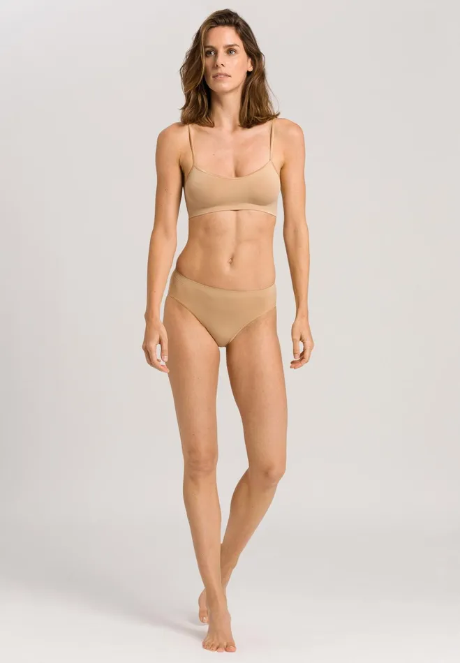 Spaghetti Crop Top Beige Women HANRO Wireless Bras