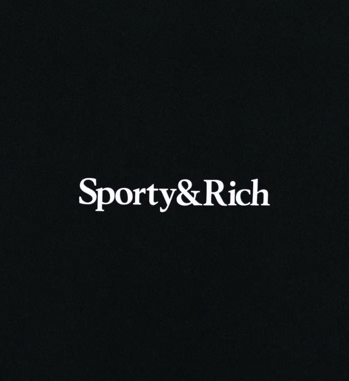 Sporty and Rich Activewear Women Serif Logo Flared Legging 8211 BlackWhite