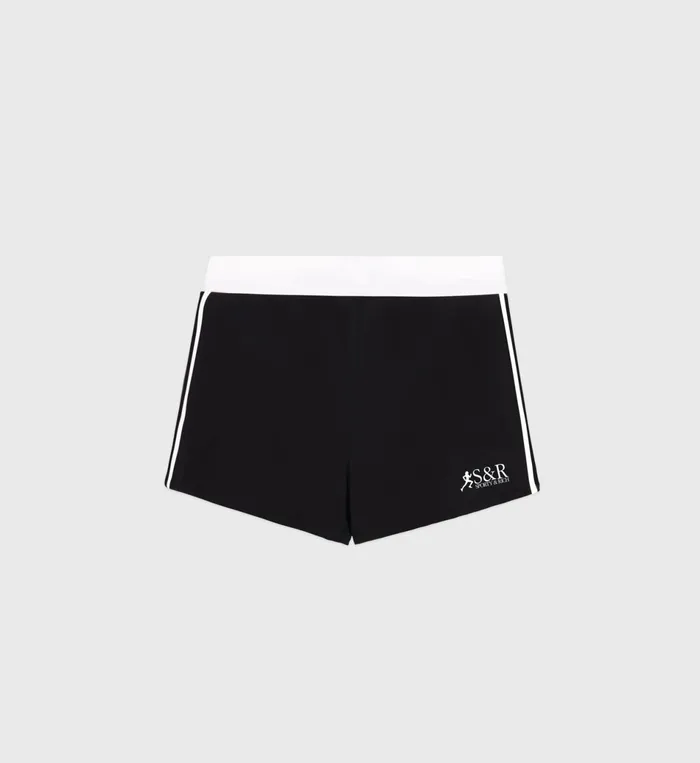 Sporty and Rich Activewear Women SR Runner Active Short 8211 BlackWhite
