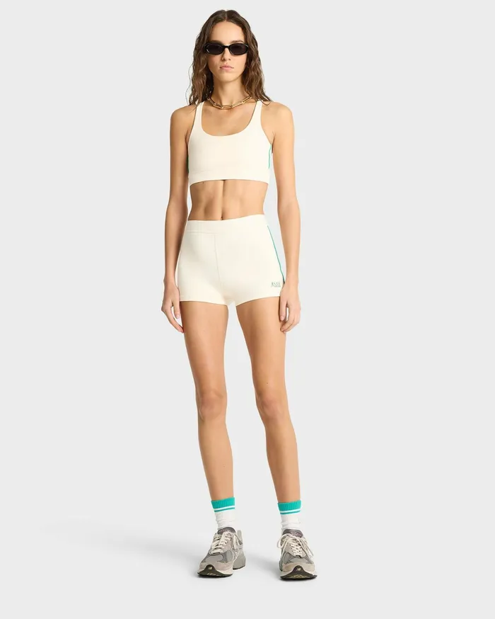 Sporty and Rich Activewear Women SR Runner Active Short 8211 CreamSpring Green