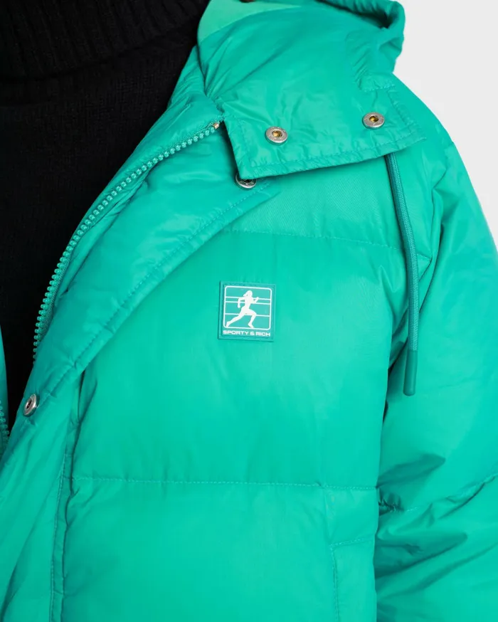 Sporty and Rich Coats Women Running Woman Puffer Jacket 8211 Spring Green