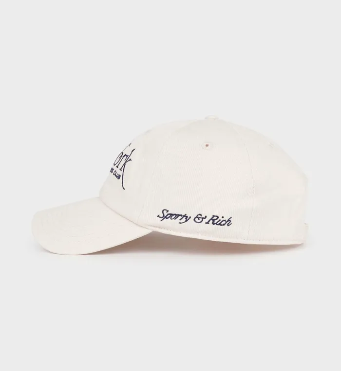 Sporty and Rich Hats Women NY 94 Hat 8211 CreamNavy