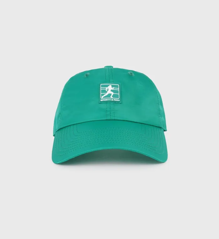 Sporty and Rich Hats Women Running Woman Nylon Hat 8211 Spring GreenWhite