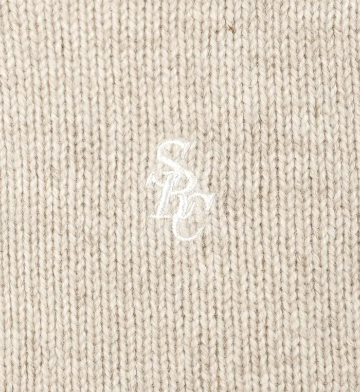 Sporty and Rich Knitwear Women SRC Wool Crewneck 8211 CreamWhite
