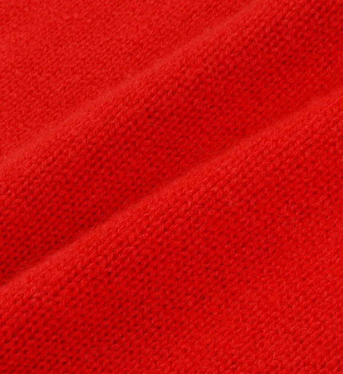 Sporty and Rich Knitwear Women Vendome Script Cashmere Crewneck 8211 RubyWhite