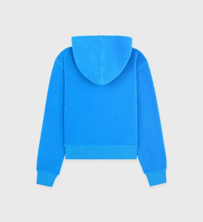 Sporty and Rich Polar Fleece And Sherpa Women Hooded Polar Sweatshirt 8211 Ocean