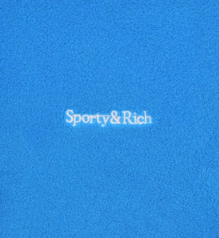 Sporty and Rich Polar Fleece And Sherpa Women Hooded Polar Sweatshirt 8211 Ocean
