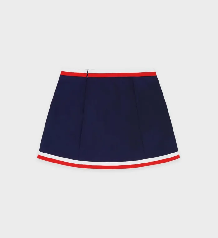 Sporty and Rich Skirts and Dresses Women Serif Logo Mila Skirt 8211 NavyWhiteRed