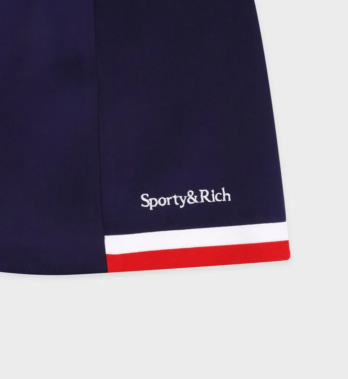 Sporty and Rich Skirts and Dresses Women Serif Logo Mila Skirt 8211 NavyWhiteRed