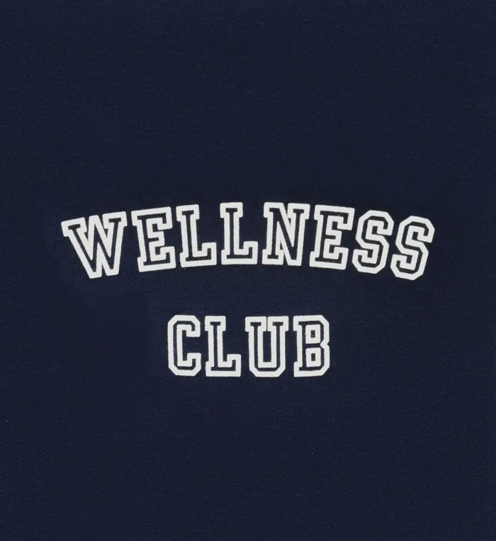 Sporty and Rich Sweatshirts Women Wellness Club Soft Crewneck 8211 NavyWhite