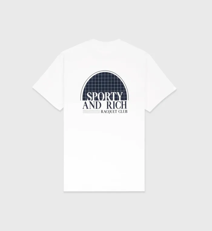 Sporty and Rich TShirts and Tops Women Racquet Club TShirt 8211 WhiteNavy