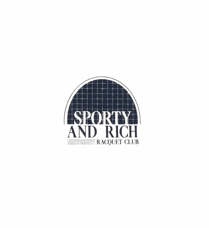 Sporty and Rich TShirts and Tops Women Racquet Club TShirt 8211 WhiteNavy