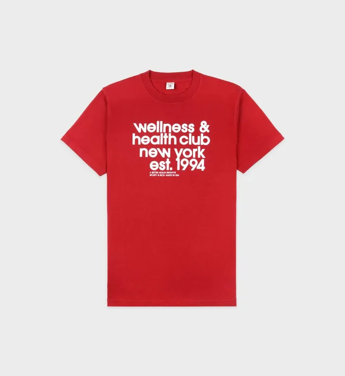 Sporty and Rich TShirts and Tops Women USA Health Club TShirt 8211 RubyWhite