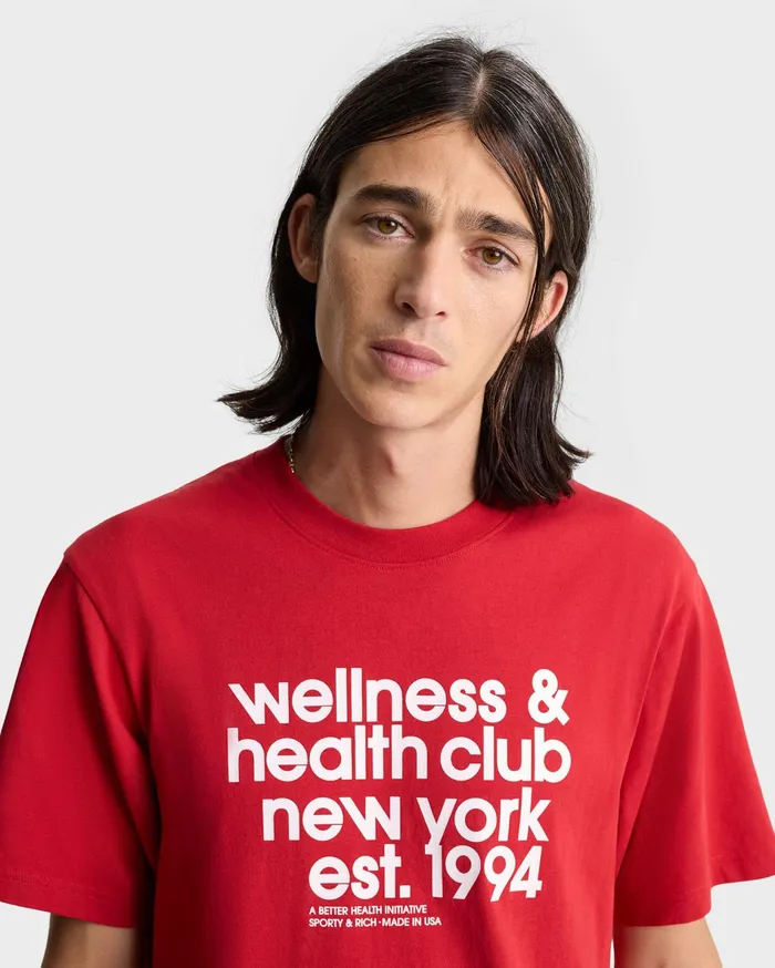 Sporty and Rich TShirts and Tops Women USA Health Club TShirt 8211 RubyWhite