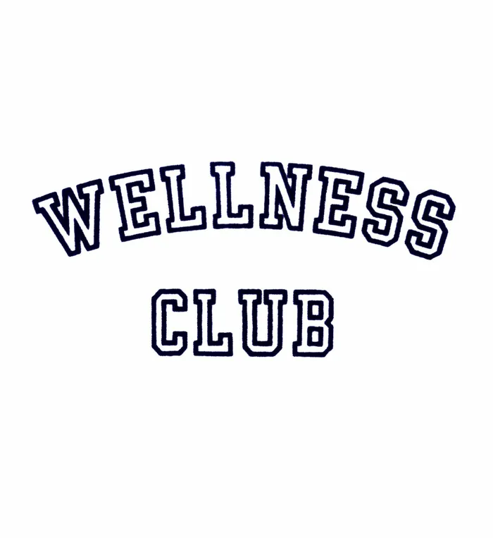 Sporty and Rich TShirts and Tops Women Wellness Club Color Block Cropped Tee 8211 WhiteNavy