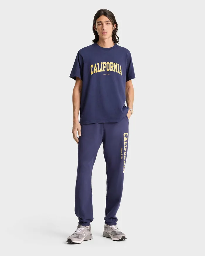 Sporty and Rich TShirts Men California TShirt 8211 NavyGold