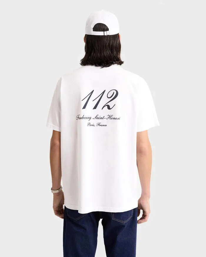 Sporty and Rich TShirts Men Faubourg T Shirt 8211 WhiteNavy