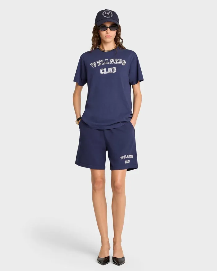 Sporty and Rich TShirts Men Wellness Club TShirt 8211 NavyWhite