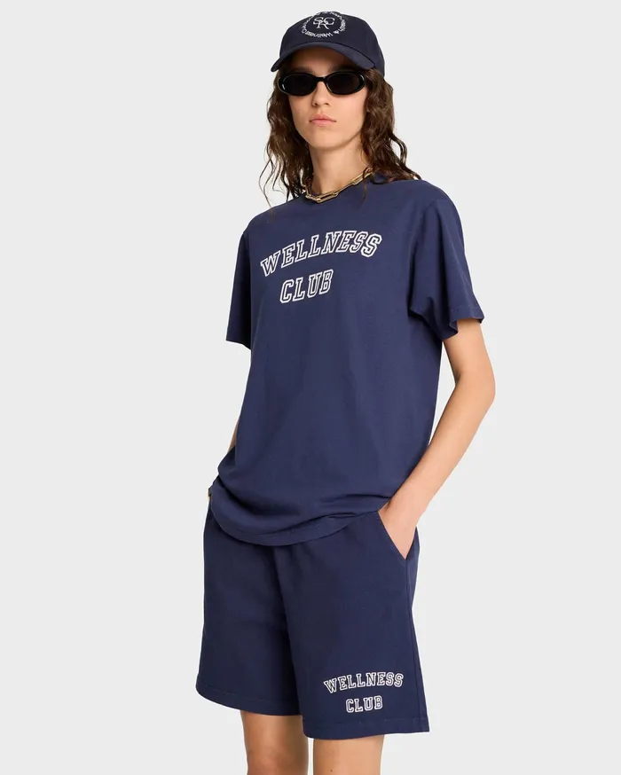 Sporty and Rich TShirts Men Wellness Club TShirt 8211 NavyWhite