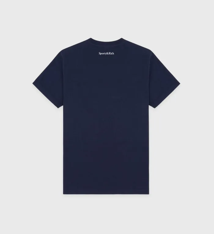 Sporty and Rich TShirts Men Wellness Club TShirt 8211 NavyWhite
