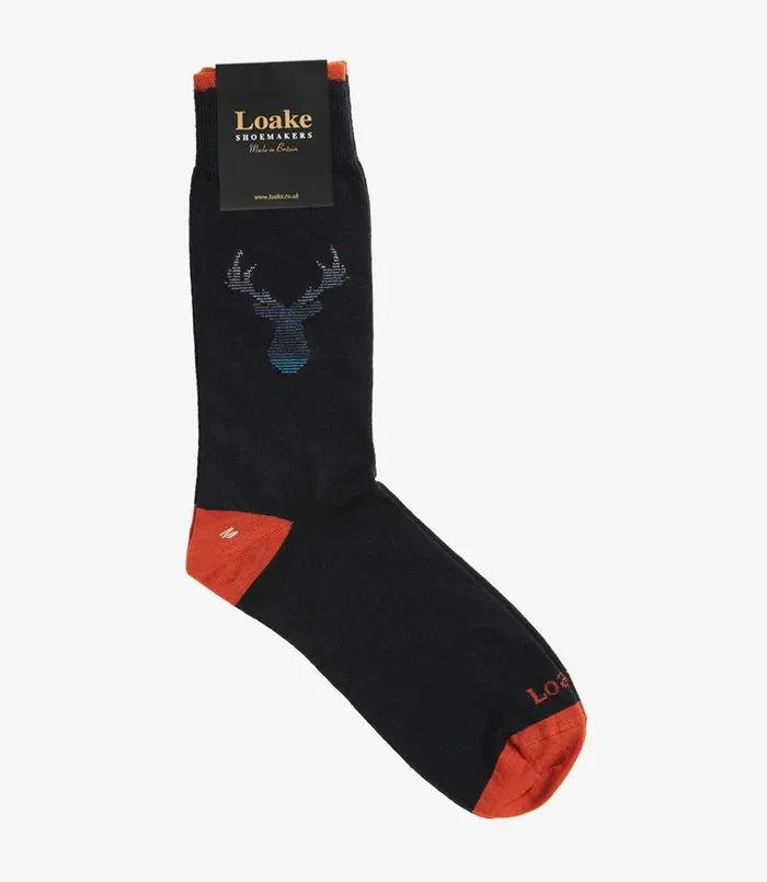 Stag Socks Navy Socks Loake Men