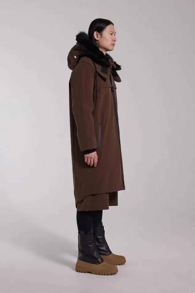 Stutterheim Kalix Matte Parka Dark Brown Men Winter Coats