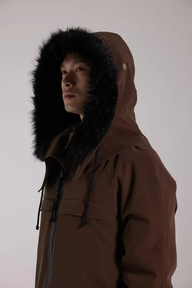 Stutterheim Kalix Matte Parka Dark Brown Men Winter Coats