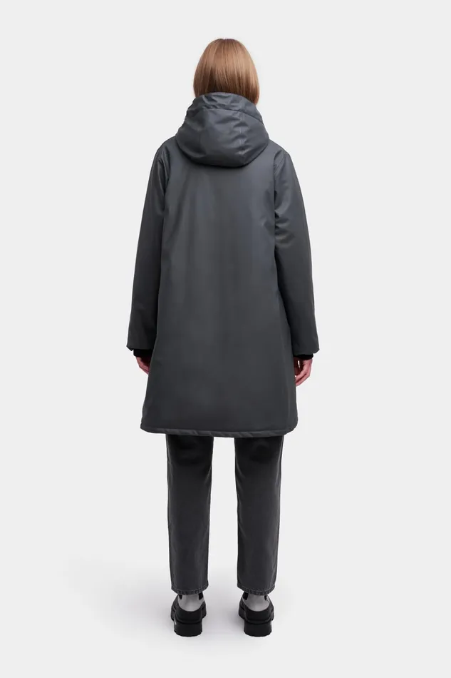 Stutterheim Mosebacke Winter Jacket Charcoal Women Winter Coats