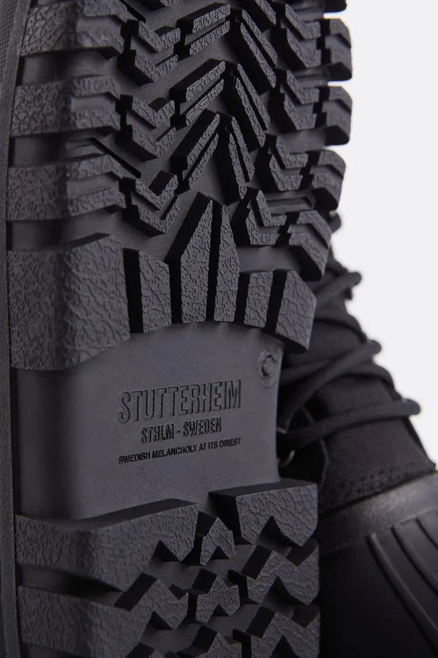 Stutterheim Patrol Boot Cordura Black Women Combat Boots
