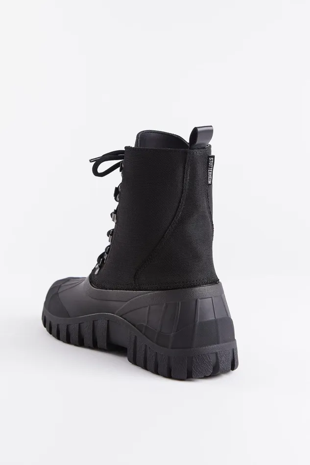 Stutterheim Patrol Boot Cordura Black Women Lace Up Boots