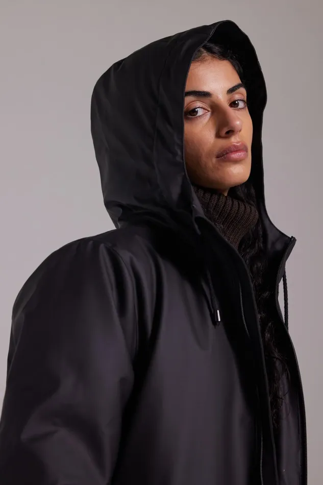Stutterheim Stockholm Winter Jacket Black Women Winter Coats