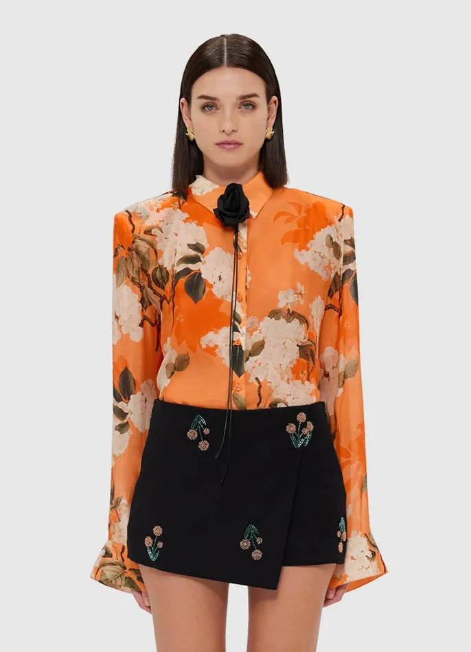 Suiting LEO LIN Women Aria Embellished Skort 8211 Wildflower Beading