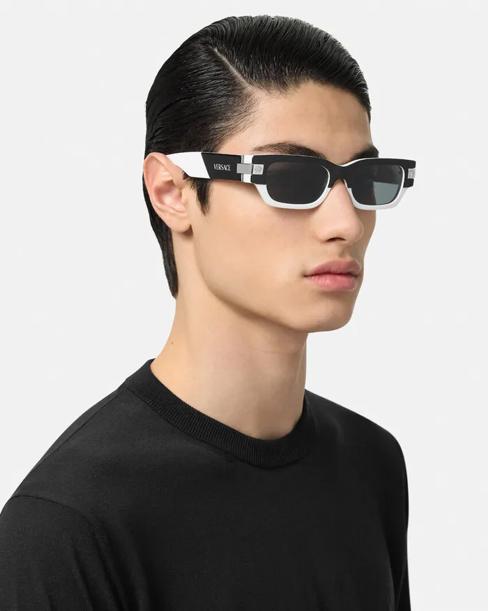 Sunglasses Men Versace Classic Top Sunglasses Blackwhite
