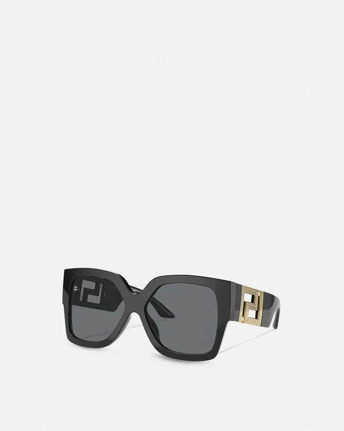 Sunglasses Women Versace Greca Sunglasses Black