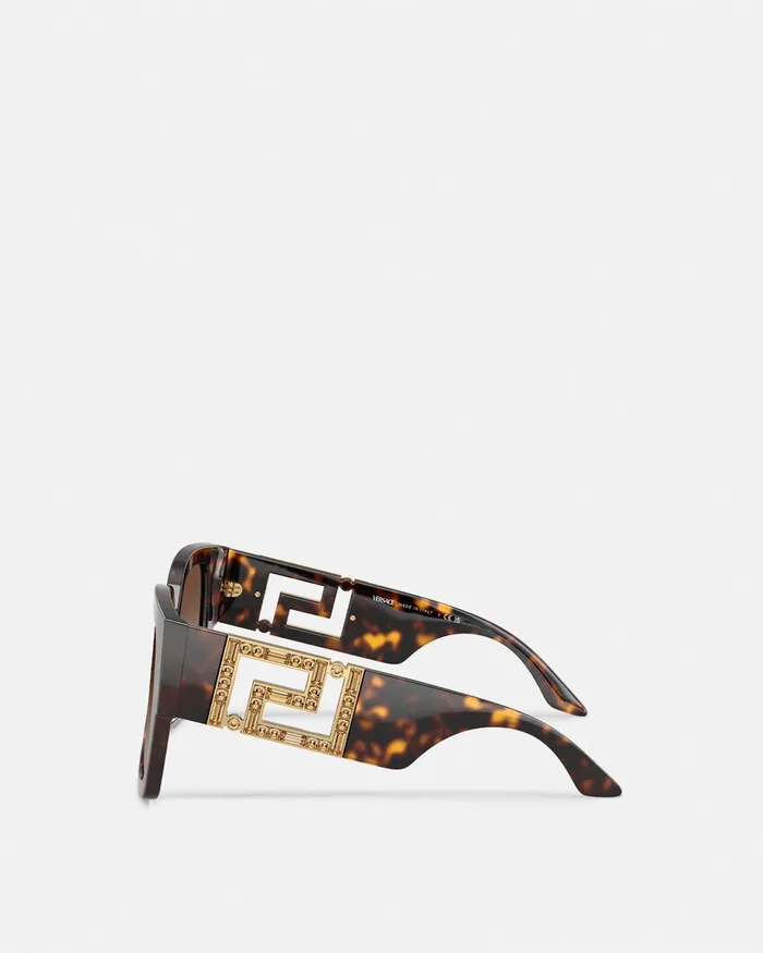 Sunglasses Women Versace Greca Sunglasses Blackgold