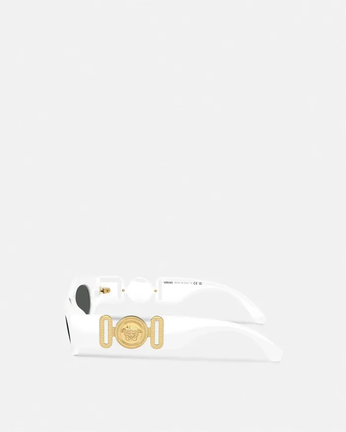 Sunglasses Women Versace Medusa Biggie CatEye Sunglasses Whitegold