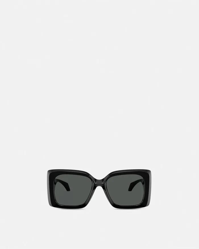 Sunglasses Women Versace Medusa Plaque Maxi Sunglasses Blackgold