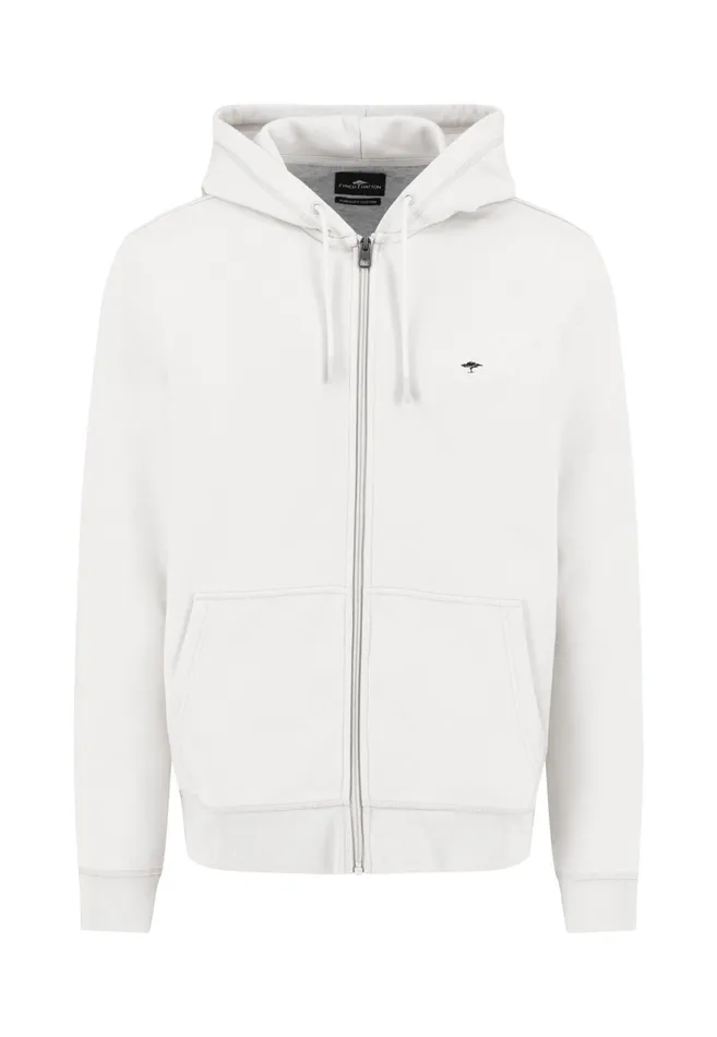 Sweat Men FYNCHHATTON Sweatshirt Jacket Made Of 100 Cotton Turf Greensummer Breezenavynew Offwhitemedium Gray