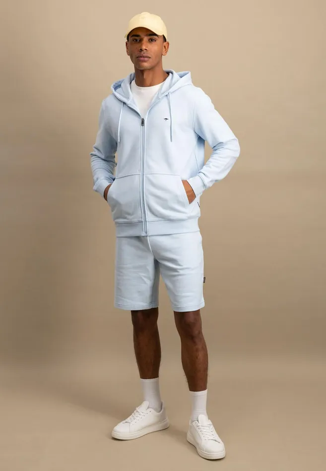 Sweat Men FYNCHHATTON Sweatshirt Jacket Made Of 100 Cotton Turf Greensummer Breezenavynew Offwhitemedium Gray